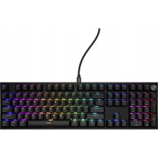 Genesis KLAWIATURA DLA GRACZY GENESIS THOR 404 US PODŚWIETLENIE RGB MECHANICZNA CZARNA OUTEMU PEACH SILENT