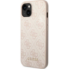 Guess Case GUHCP14SG4GFPI Apple iPhone 14 pink/pink hard case 4G Metal Gold Logo