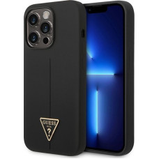 Guess Case GUHCP14XSLTGK Apple iPhone 14 Pro Max black/black hardcase Silicone Triangle
