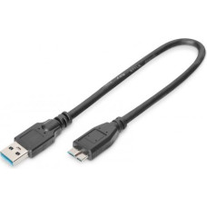 Digitus USB USB-A - microUSB cable 0.25 m Black (AK-300117-003-S)