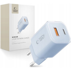 Tech-Protect NCM33W 2-PORT NETWORK CHARGER PD33W/QC3.0 BABY BLUE