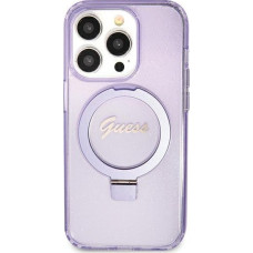 Guess GUHMN61HRSGSU iPhone 11 / Xr 6.1" purple/purple hardcase Ring Stand Script Glitter MagSafe