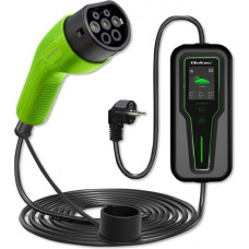 Qoltec Mobilna ładowarka do samochodu elektrycznego EV z regulacjš 2w1 Typ2 | 3.5kW | 230V | LCD | Przenona | Wallbox | 5m