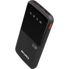 Awei Powerbank PowerBank P10K 10000 mAh 22.5W black/black