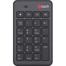 Gembird C-TECH Numerická kávesnice KBN-02WS, 23 kláves, Bezdrátová, Černá