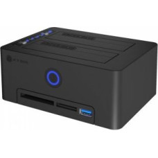 Icybox IB-1233CL-CR 2x 2,5/3,5 SSD/HDD,czytnik kart
