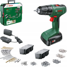 Bosch Cordless drill/driver EasyDrill 18V-40 + SystemBox (green/black, Li-ion battery 1.5Ah, case, POWER FOR ALL ALLIANCE)