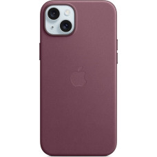 Apple FineWoven fabric case with MagSafe for iPhone 15 Plus - ruby mulberry