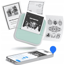 Loveinstant Drukarka Termiczna Bluetooth Do Zdjęć Naklejek Notatek Etykiet 53mm 203dpi / S1 / Zielony