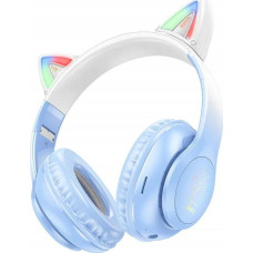 Hoco Headphones bluetooth wireless headphones W42 Cat Ears crystal blue