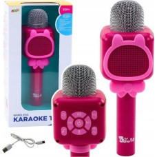 Leantoys Bluetooth Wireless Microphone For Karaoke Recording Voice Change Pink