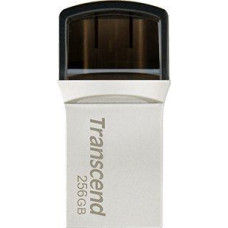Transcend JetFlash 890 USB flash drive 256 GB USB Type-A / USB Type-C 3.2 Gen 1 (3.1 Gen 1) Silver