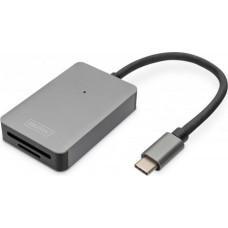 Digitus Reader Kartenleser USB-C 2 Port silber 15cm Cable