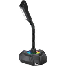 HP , computer microphone, D -1100C, black, USB Hub LED light