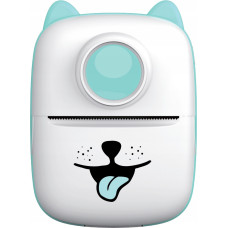 Atmosphera Drukarka Termiczna Bluetooth do Zdjęć Naklejek Notatek Etykiet / KiddoBoo X2 / Biały Piesek