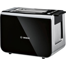 Bosch TAT8613N, 2 slice(s), Black, Stainless steel, Buttons, Level, LED, 860W
