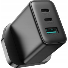 Joyroom JR-TCF10 2x USB-C USB-A 32W Fast Charger (UK plug) - black