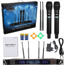 DNA Microphone KIT 2X handheld wireless vocal microphone + UHF RECEIVER
