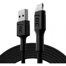 Green Cell Kabel USB Green Cell USB-A - Lightning 2 m Czarny (KABGC12)