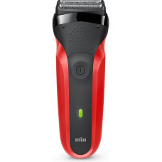 Braun Series 3 300s, Foil shaver, 2 SensoFoil, Black, Red, LED, Battery, Nickel-Metal Hydride (NiMH)