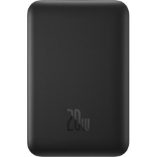 Baseus Powerbank Baseus OS-Baseus Magnetic Mini Air Wireless Fast Charge Power Bank 10000mAh 20W Cluster Black（With Simple Charging Cable Type-C to Type-C (20V/3A) 30cm Black)