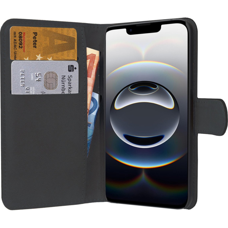Pedea Book Cover Classic für Apple iPhone 16e, schwarz