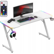 Huzaro Computer Gaming Desk Hero 3.3 White Rgb + Pad Xxl