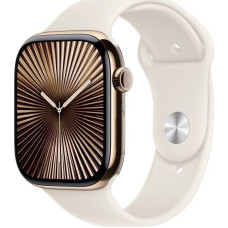 Apple Smartwatch Watch 10 GPS + Cellular 46mm Gold Titanium S/M White (MWYX3ET/A)