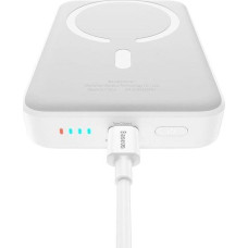 Baseus Powerbank Baseus OS-Baseus Magnetic Mini Air Wireless Fast Charge Power Bank 10000mAh 20W Stellar White（With Simple Charging Cable Type-C to Type-C (20V/3A) 30cm White)
