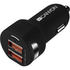 Canyon Charger Car Charger. C-04, 2xUSB, Black