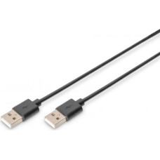 Digitus USB-A - USB-A cable 1 m Black (AK-300100-010-S)
