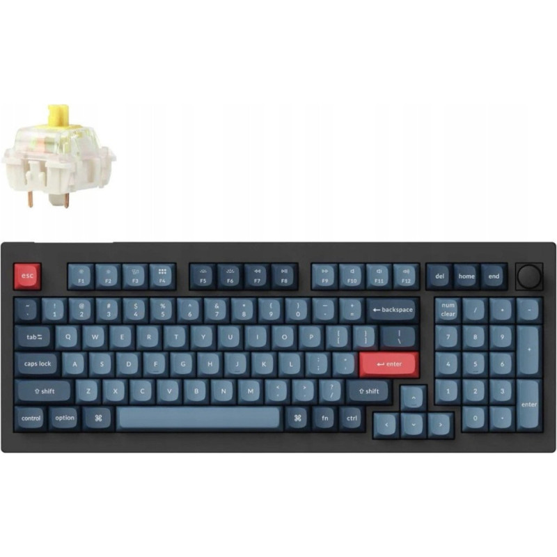 Keychron V5 Max QMK/VIA Wireless Custom Mechanical Keyboard Fully Assembled Knob / Carbon Black / Gateron Jupiter Banana