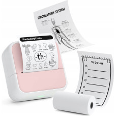 Loveinstant Drukarka Termiczna Bluetooth Do Zdjęć Naklejek Notatek Etykiet 53mm 203dpi / S1 / Różowy