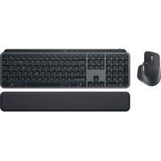 Logitech MX Keys S Combo klawiatura Dołączona myszka Biuro RF Wireless + Bluetooth QWERTZ Swiss Grafitowy