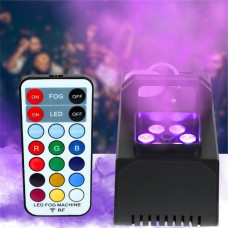Light4Me FOG VERTI 400 LED small vertical smoke generator remote control wireless RGBW light effect.