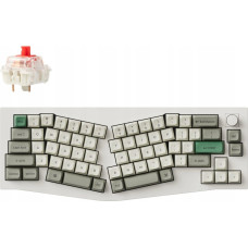Keychron Q8 Max (Alice Layout) QMK/VIA Wireless Custom Mechanical Keyboard Fully Assembled Knob / Shell White / Gateron Jupiter Red