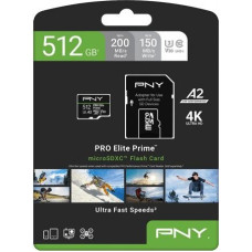 PNY Memory card microSDXC Elite Prime 512GB + adapter SD