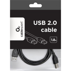 Gembird Kabel USB Gembird USB-A - USB-A 1.8 m Czarny (CCP-USB2-AMAM-6)