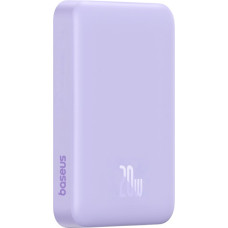 Baseus Powerbank OS- Magnetic Mini Air Wireless Fast Charge Power Bank 10000mAh 20W Nebula Purple（With Simple Charging Cable Type-C to Type-C (20V/3A) 30cm White)