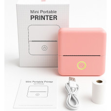 Loveinstant Drukarka Termiczna Bluetooth Do Zdjęć Naklejek Notatek Etykiet Aplikacja Ai / X6 / Różowy