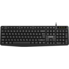 Canyon CNE-CKEY01-RU Pl na un ūdens izturīga USB Klaviatūra ENG/RUS Melna