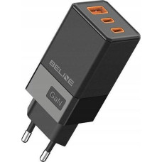 Beline Charger 65W GaN 2xUSB-C +USB-A only head black