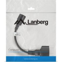 Lanberg IEC 320 C14 - Schuko power cable, 20cm, black (CA-C14E-10CC-0018-BK)
