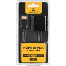Gembird Adapter AV Gembird HDMI - D-Sub (VGA) czarny (A-HDMI-VGA-04)