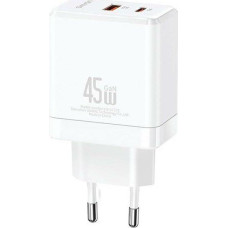 Usams Charger USB-C+USB-A 45W GaN PD 3.0 network charger