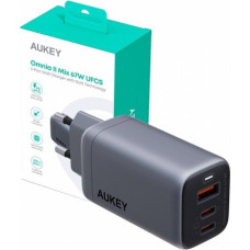 Aukey PA-B6U OmniaMix II GaN 3xUSB (2xUSB C + 1xUSB A) 67W QC PD AFC SCP PPS UFCS