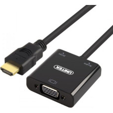 Unitek Adapter AV Unitek HDMI - D-Sub (VGA) + Jack 3.5mm czarny (Y-6333)