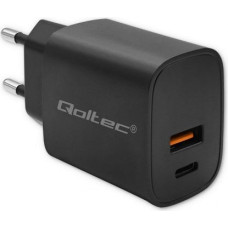 Qoltec GaN POWER PRO charger 1xUSB C, 1xUSB, 30W