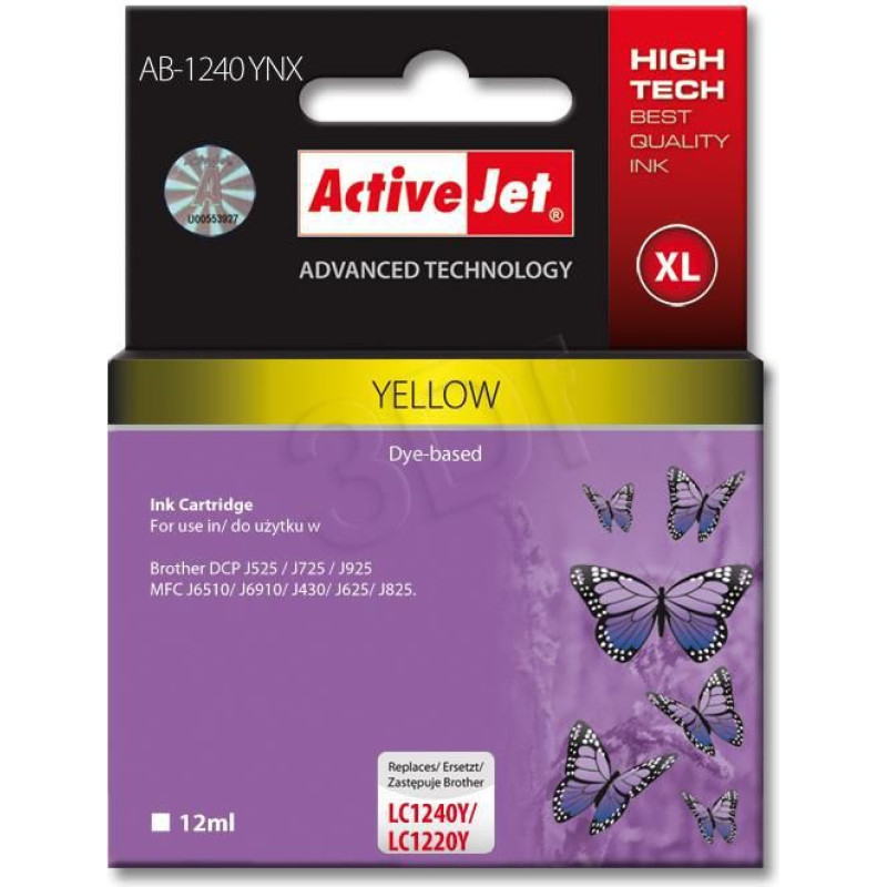 Activejet AB-1240YNX / LC-1240Y (yellow) ink