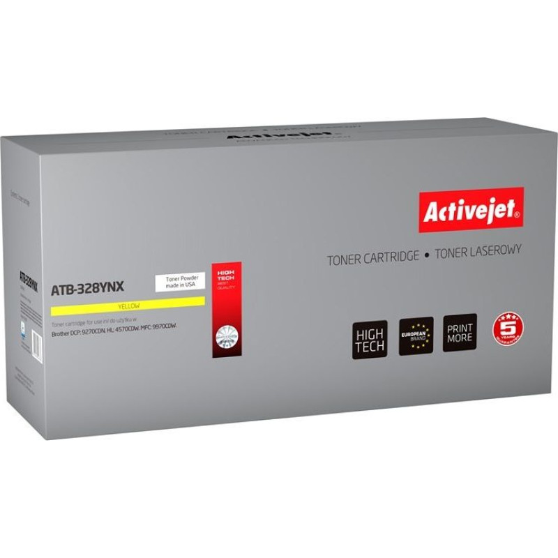 Activejet Toner Activejet Activejet Toner Activejet ATB-328YNX (zamiennik Brother TN-328Y; Supreme; 6000 stron; żółty)